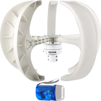 Produktbild von VEVOR Generátor větrných turbín 600 W Vertikální větrný generátor, 12 m / s Vestavěný regulátor, Generátor větrných turbín s 5 lopatkami Regulátor nabíjení Generátor větrné energie, Generátor větrných turbín pro doplnění energie