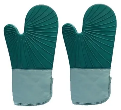 Produktbild von Silikon-Ofenhandschuhe – Wasserdicht und rutschfest – Grün