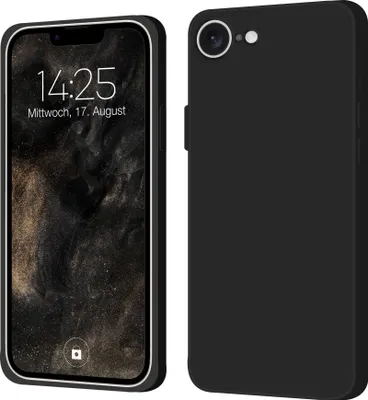 Produktbild von Hülle für Apple iPhone 16e Case Cover Bumper Silikon Softgrip Schutzhülle Farbe: Schwarz