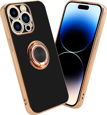 Produktbild von Cadorabo Schutzhülle für Apple iPhone 14 PRO MAX Hülle in Schwarz Etui Case Cover Kameraschutz magnetische Autohalterung