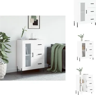 Immagine prodotto di vidaXL Credenza bianca 69,5x34x90 cm Materiale a base di legno - Credenze