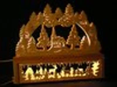 Produktbild von Original Erzgebirgischer Marken Schwibbogen Lichterbogen 50 x 43 cmKB50-0_50