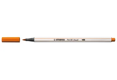 Obrázok produktu pre STABILO Pen 68 brush, Stredná, 1 farba/farieb, Oker, Štetinkové zakončenie, Vlákno, Oker, Biela