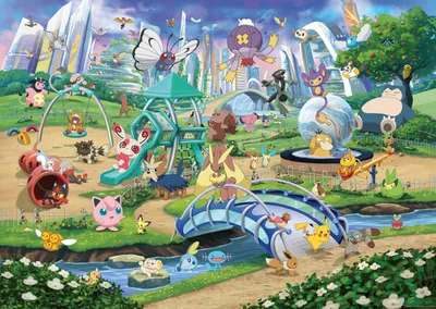 Produktbild von Erwachsenenpuzzle 1000 Teile - Pokémon - Eevee and Park