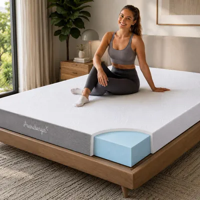 Produktbild von ARENSBERGER LINA, Gelschaum Matratze 180x200 cm – 11 cm NANOCELL® Gel-Schaum – H3 Härtegrad – Atmungsaktiv – Abnehmbarer Bezug 240g/m²