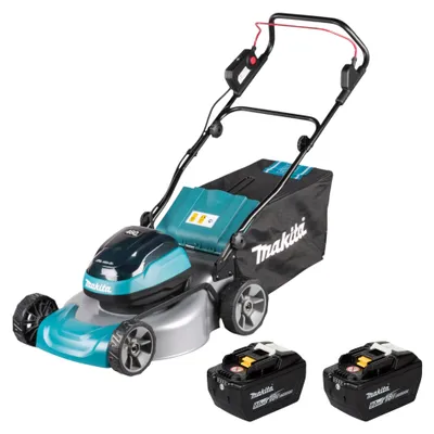 Zdjęcie produktu dla Makita DLM 466 Z Kosiarka akumulatorowa 36 V (2x 18 V) 46 cm Brushless Solo – bez akumulatora, bez ładowarki