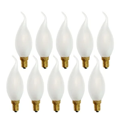 Produktbild von 10 x LED Filament Windstoß Kerze 4W = 40W E14 MATT Glühlampe Glühbirne extra warmweiß 2200K DIMMBAR