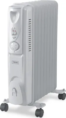 Produktbild von Trebs 99403 - Elektroheizung - Mobile elektrische Ölheizung mit Rollen - Weiß