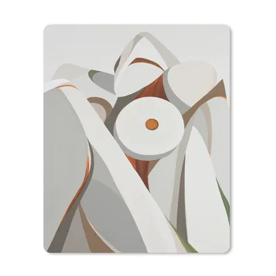 Produktbild von MuchoWow® Mauspad Mousepad Frau - Abstrakt - Grau - Kunst 30x40 cm - Mousepads - Maus Mat - Pad - Mausunterlage - Mausmatten