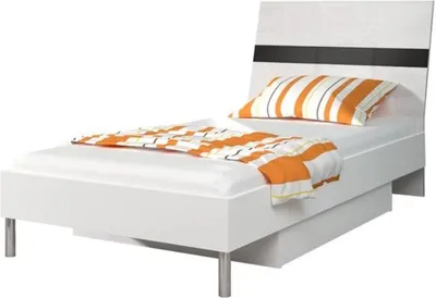 Produktbild von Betten Holz Design Einzelbett Hochglanz Single Kinderzimmer Bett Junge Schwarz