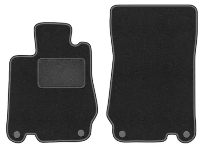 Produktbild von Velours-Fußmatten Vorne für Mercedes SL R230 2001-2011 (Roadster) – 2-tlg, Graphit, passgenau – Wielganizator LUX