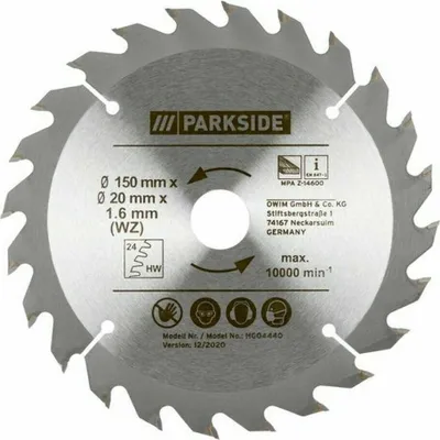 Produktbild von Parkside HM 150 mm x 20/16 x 24 Z Sägeblatt WZ TCT