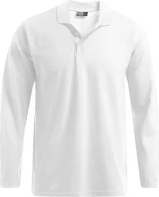 Produktbild von Heavy Langarm-Poloshirt Herren, Weiß, L