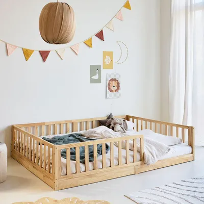 Produktbild von Petite Amélie Montessori-Bodenbett Nid - Natur
