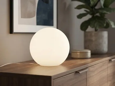 Produktbild von Trio - Tischlampe PINGPONG - Weiß - 20x20x18.5 cm