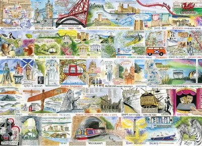 Zdjęcie produktu dla GIBSONS Puzzle British and Brilliant 1000 elementów
