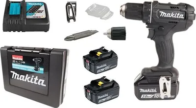 Obrázok produktu pre Makita DDF482RFEB, Pištoľová vŕtačka, Rýchloupínanie, Čierna, 1,3 cm, 3,8 cm, 1,3 cm