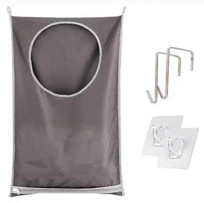 Hängender Wäschesack mit 2 Haken, 77x50 cm, platzsparend