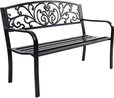 Zdjęcie produktu dla COSTWAY ławka ogrodowa ławka parkowa ławka meble ogrodowe żeliwo metal 127 x 60 x 85 cm