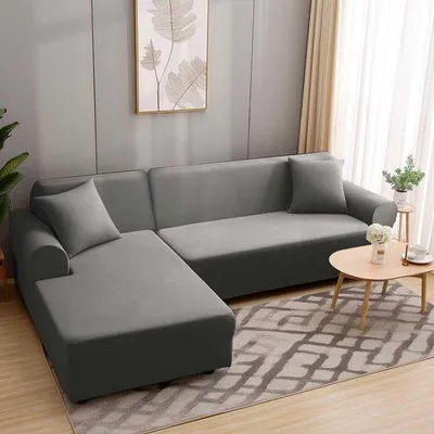 Produktbild von Famanu Bankbezug L-Form Stretch - Grau