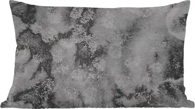 Produktbild von MuchoWow® Zierkissen Sofakissen Wohnzimmer Dekokissen 60x40 cm Beton - Farbe - Schwarz - Kopfkissen - Polster mit Foto