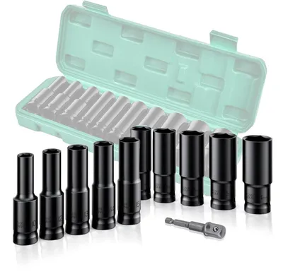 Obrázok produktu pre Sada nárazových kľúčov, 10 kusov, vhodná na výmenu pneumatík u automobilov, 10-24 mm