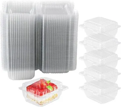 Produktbild von Famanu Tortenschachteln 10 Stück - Transparent - 25 x 25 x 12 cm
