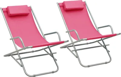 Produktbild von Ankonbej Schaukelstühle 2 Stk. Stahl Rosa