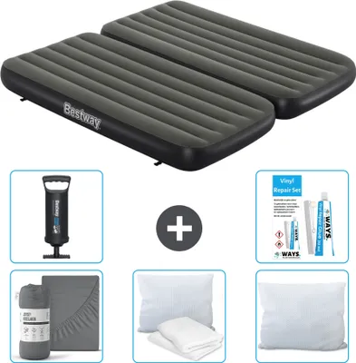 Produktbild von Bestway Luftmatratze – 3-in-1 – 1-Person – 2-Person – 99 x 188 x 25 cm – Grün – im Lieferumfang enthalten Zubehör