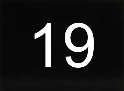Produktbild von Nummernschild selbstklebend, 40 x 30 mm, Type19, Kunststoff schwarz glänzend