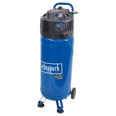 Produktbild von Scheppach Druckluft Kompressor stehend HC51V | 1500W | 10bar | 50L Kessel | Ansaugleistung 220 l/min | ölfrei/wartungsarm | 2x Schlauchkupplung