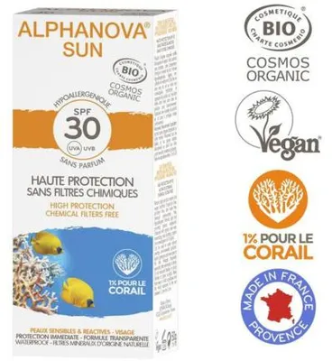 Produktbild von Alphanova Sun Sonnencreme LSF 30 bei Sonnenallergie und wasserfest (50 g)