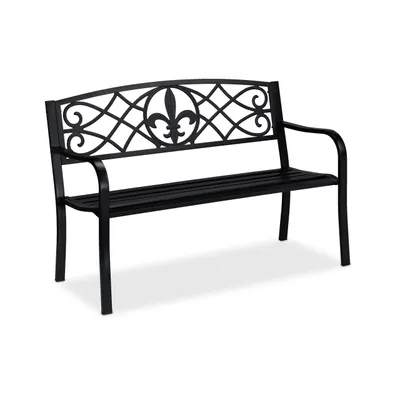 Obrázek produktu pro relaxační zahradní lavička s motivem Fleur de Lis