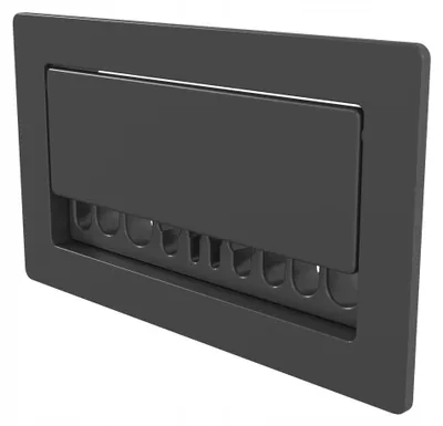 Productafbeelding van TV-kabelorganizer, kunststof, 132x76 mm, zwart, voor wandmontage, geschikt voor TV- en audiokabels