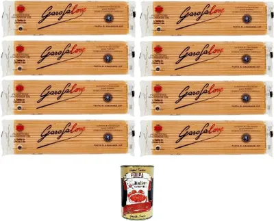 Produktbild von Garofalo Spaghettone Gragnanese XXL N°4-23 Nudeln aus Hartweizengrieß Gragnano IGP 8x500gr+ Italian Gourmet polpa 400g