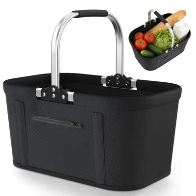 Imagen del producto de Cesta de la compra plegable - Picnic - 30 litros - Aluminio - Oxford - Plegable con asa