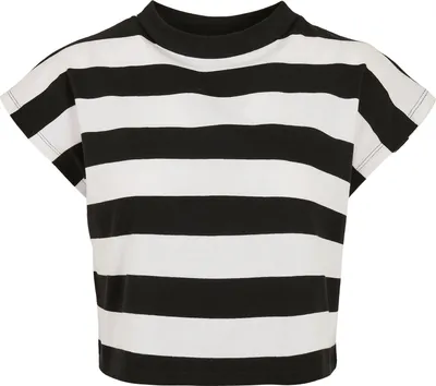 Produktbild von Urban Classics Ladies - Stripe Short Top schwarz - XL