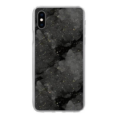 Produktbild von MuchoWow® Handyhülle Schutzhülle Hülle für iPhone Xs Marmor - Glitter - Gold - Schwarz - Muster Silikon Softcase Handy Hülle - Handytasche