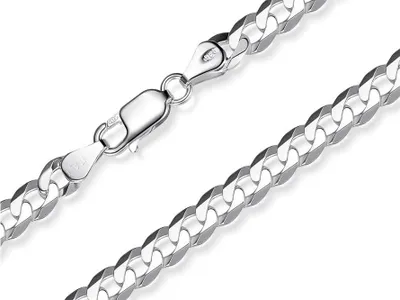 Produktbild von SILBERKETTEN STORE Panzerkette 6mm - 925 Silber, Länge wählbar von 40-100cm - 65cm