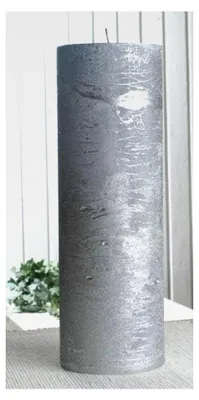 Produktbild von Silber-metallic, 30 x 10 cm Ø, Unparfümiert, Zylindrisch, Dekoration, Innenbereich