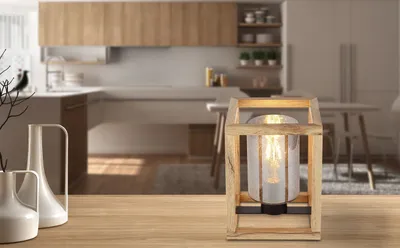 Produktbild von Globo Lighting Tischleuchte Metall schwarz matt, 1x E27