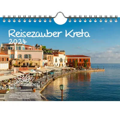 Produktbild von Reisezauber Kreta DIN A5 Wandkalender für 2024 Heraklion Griechenland Urlaub Strand Meer Reise - Seelenzauber
