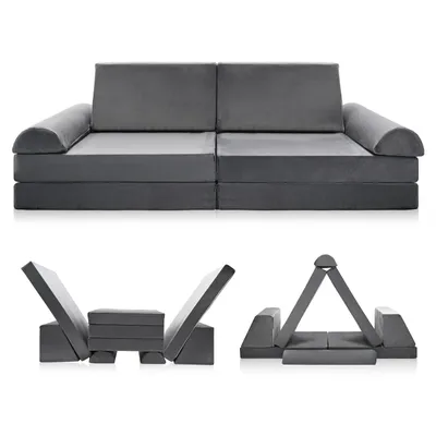 Produktbild von MEULBATY Kindersofa Spielsofa für Kinder, Kindersofa aus 10 Schaumstoffbausteinen Flexibel Kombinierbare Kindercouch 1 Teile