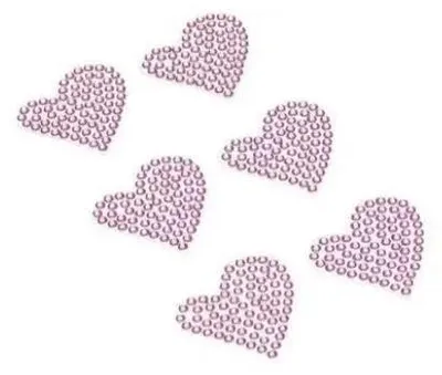 Immagine prodotto di Cuori autoadesivi rosa 6 pezzi