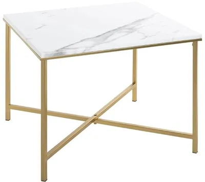 Imagen del producto de Mesa con diseño de mármol, detalles dorados