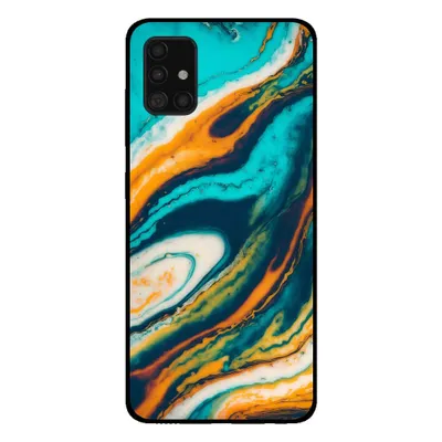 Image de Smartphonica Coque pour Samsung Galaxy A51 5G aspect marbré - coque arrière marbrée - Vert