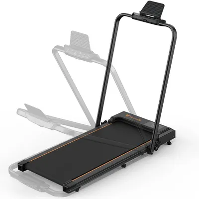 Image de Loopband 2-en-1 : tapis de marche et tapis de course - Moteur de 2,5 chevaux - Vitesse maximale de 10 km/h - Noir