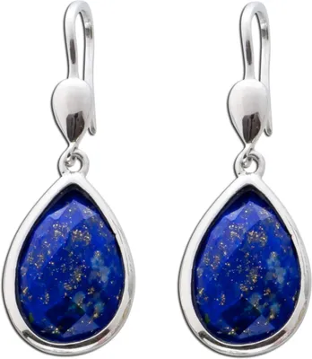 Produktbild von Lapislazuli Ohrhänger Silber 925 blaue Natur Edelsteine