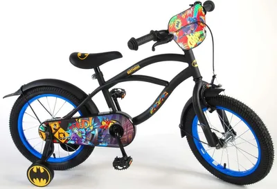 Produktbild von 16 Zoll Kinder Jungen Fahrrad Rad Cruiser Schwarz Batman 81634 Volare