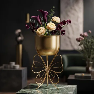 Immagine prodotto di Mauro Ferretti, portaogioielli per fiori Farfy, diametro 22x40 cm, color oro